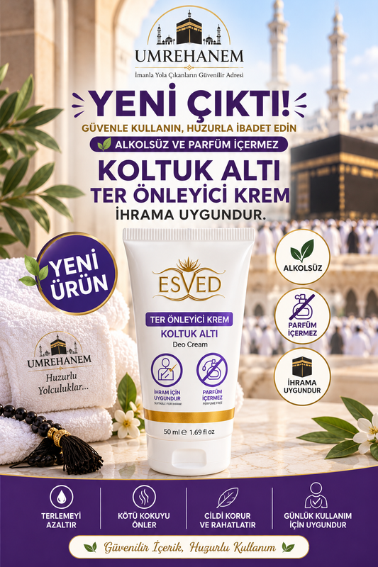 İhrama uygun koltuk altı ter önleyici krem