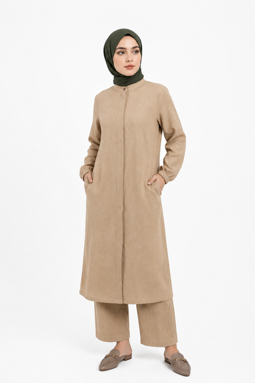 Hac Umre Takımı  Kadın Müslin Kumaş | Bej | OUTLET